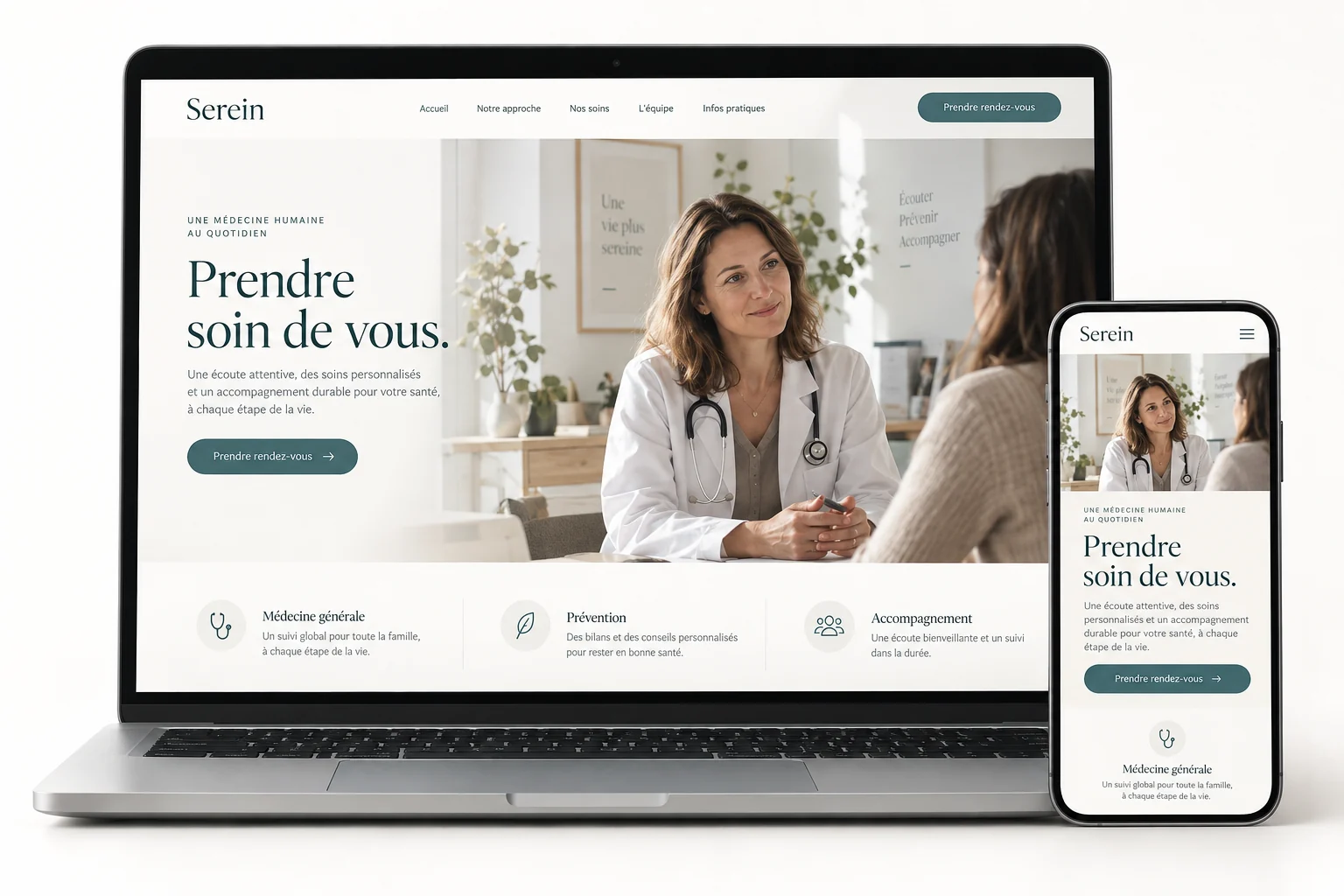 Aperçu du modèle Serein pour santé
