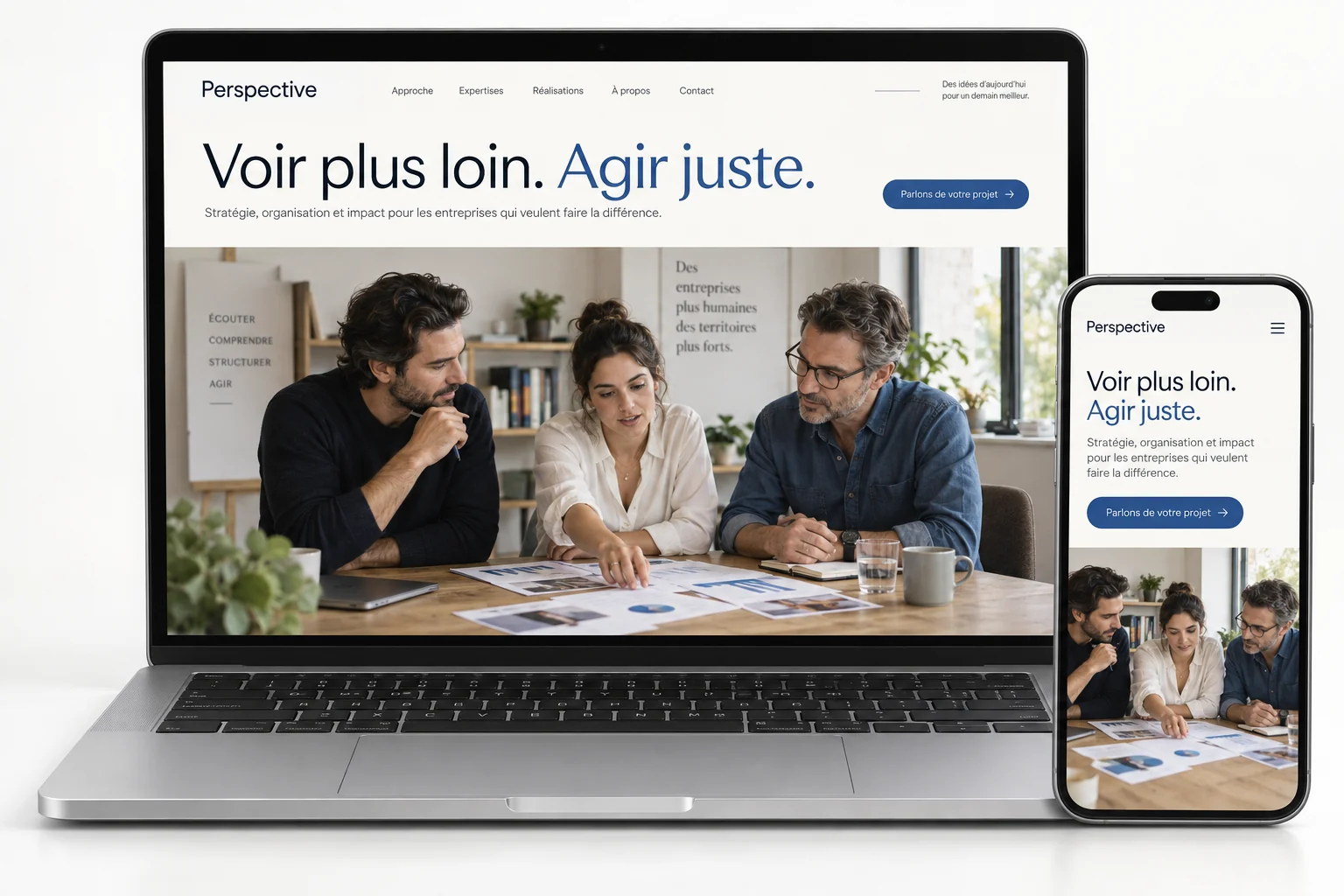 Aperçu du modèle Perspective pour consultant