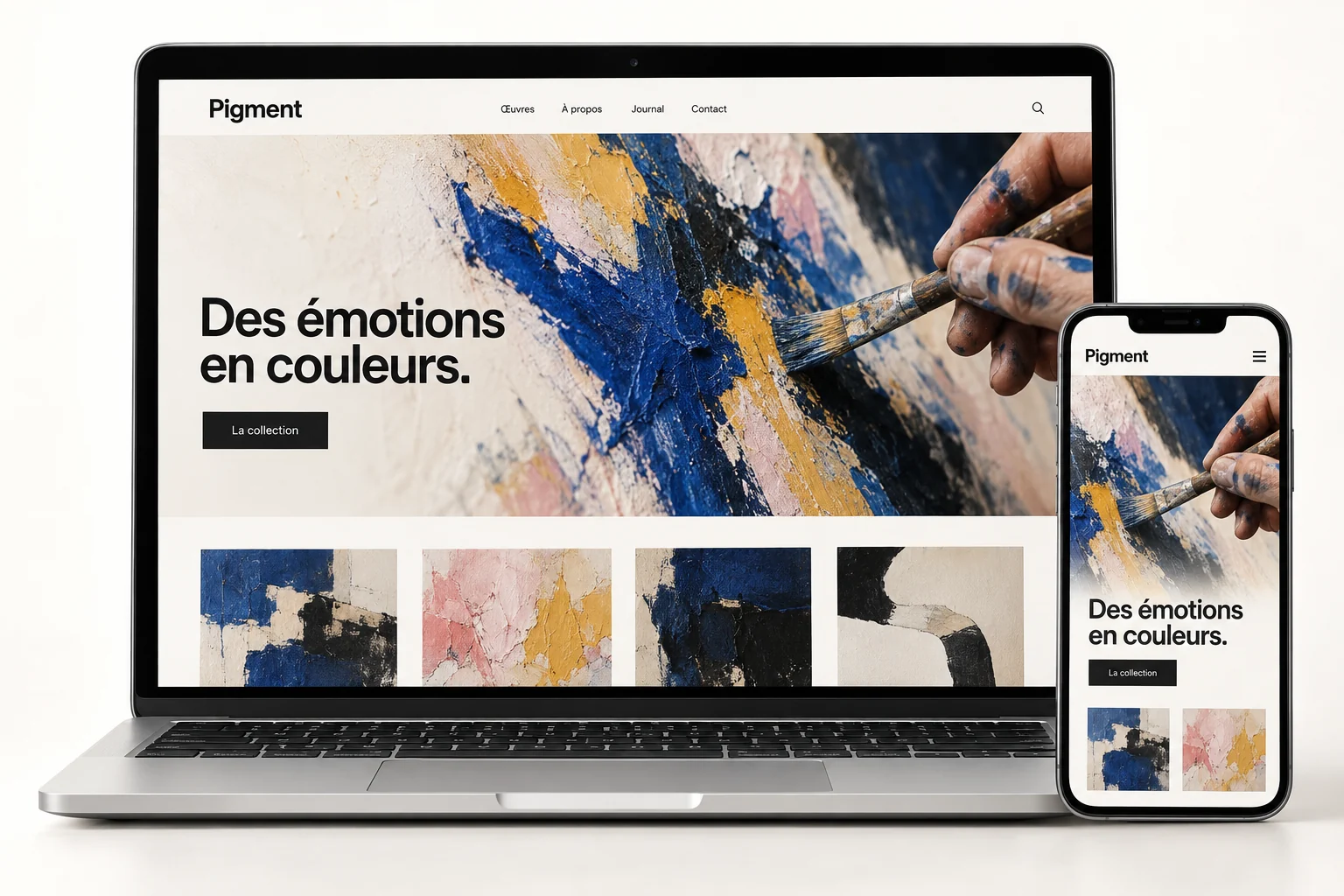 Aperçu du modèle Pigment pour artiste peintre