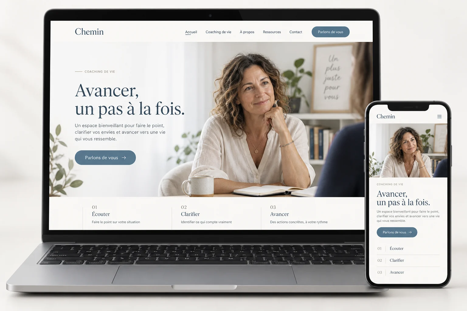Aperçu du modèle Chemin pour coach de vie